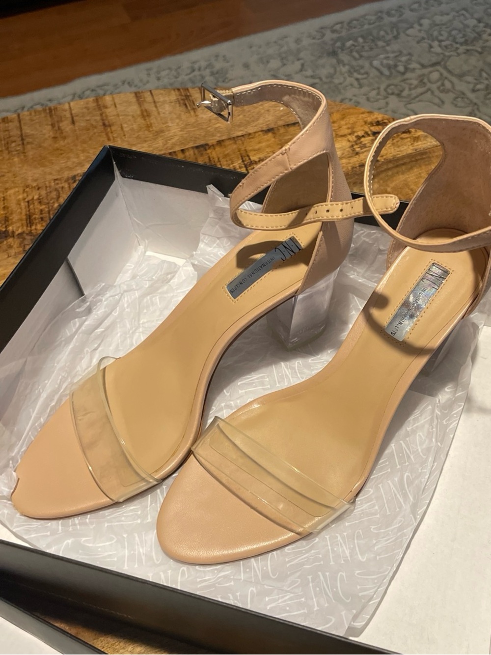 I.N.C leather ankle strap heels